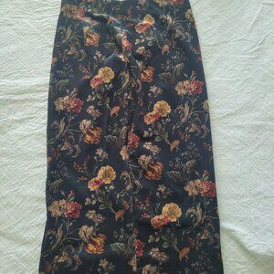 Zara Vintage Velvet Floral Print Skirt Size S Brand new without tag